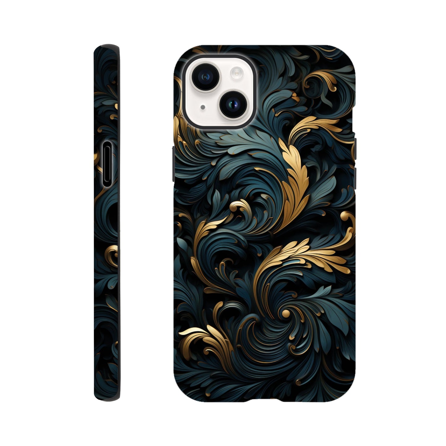 Black and gold art deco pattern- Phone Case sturdy