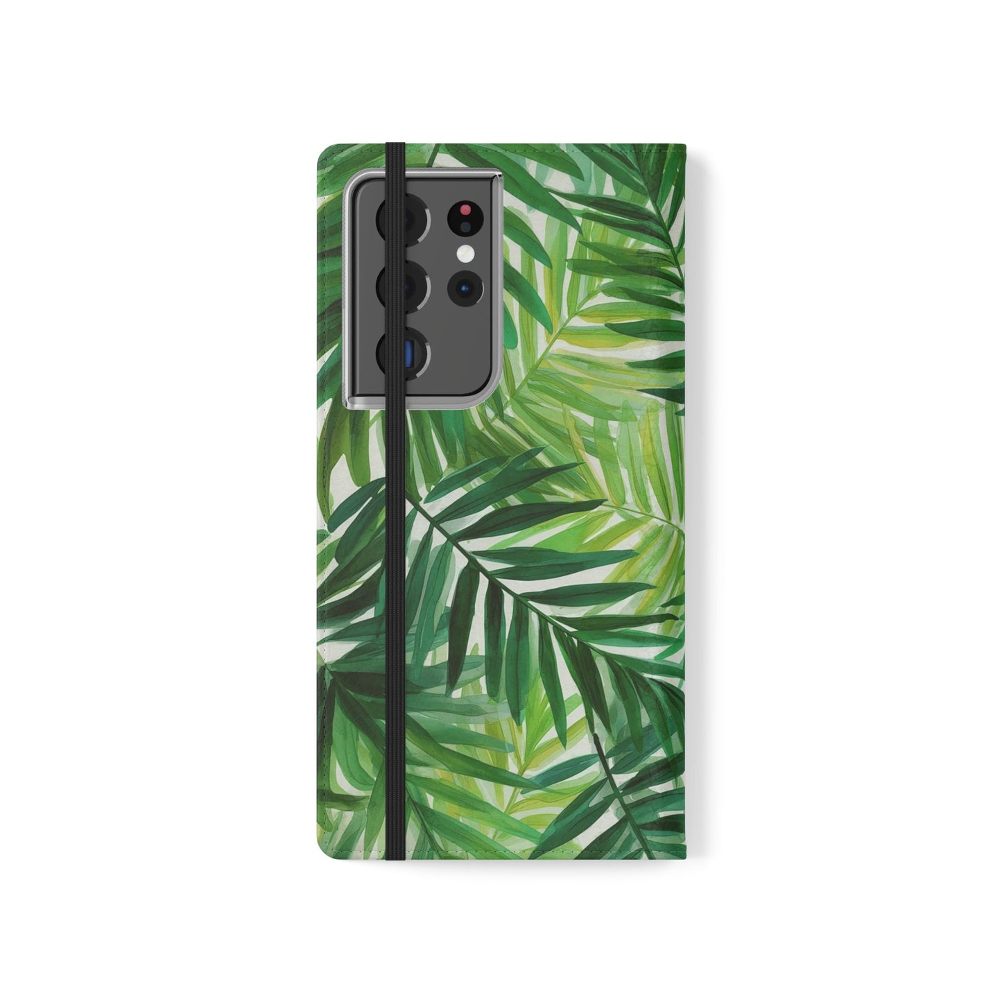 Tropical Leaf Flip Case for Phones, Eco-Friendly Phone Cover, Stylish Wallet Case, Perfect Gift for Nature Lovers, Spring/Summer Accessory