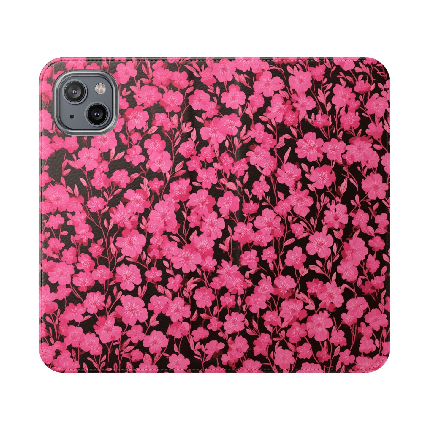 Floral Flip Cases for Phones, Cute Floral Phone Wallet, Gift for Her, Trendy Phone Accessories, Mother's Day Gift, Phone Protection