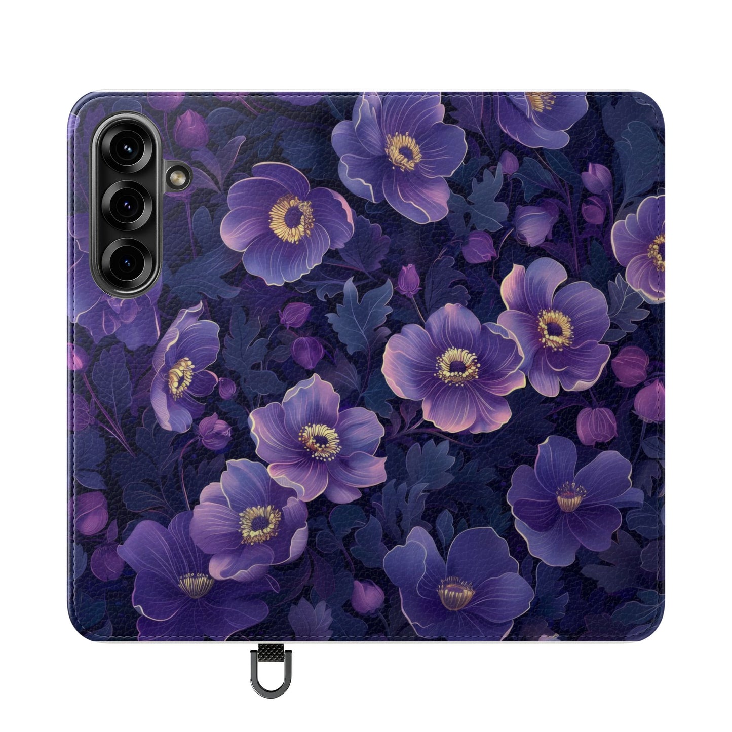 Floral Print Flip Case for Phone, Elegant Protective Cover, Stylish Wallet Case, Ideal Gift for Her, Trendy Cell Phone Accessory