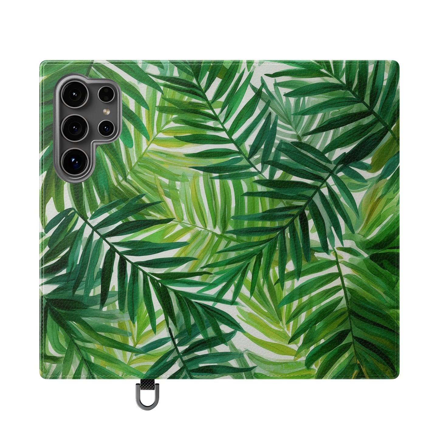 Tropical Leaf Flip Case for Phones, Eco-Friendly Phone Cover, Stylish Wallet Case, Perfect Gift for Nature Lovers, Spring/Summer Accessory