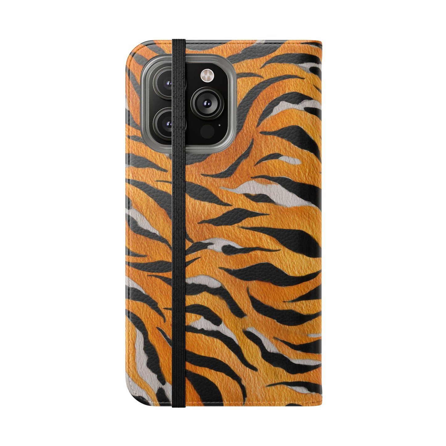 Tiger Print Flip Case, Personalized Phone Case, Stylish Wallet Case, Animal Print Cover, Gift for Wildlife Lovers