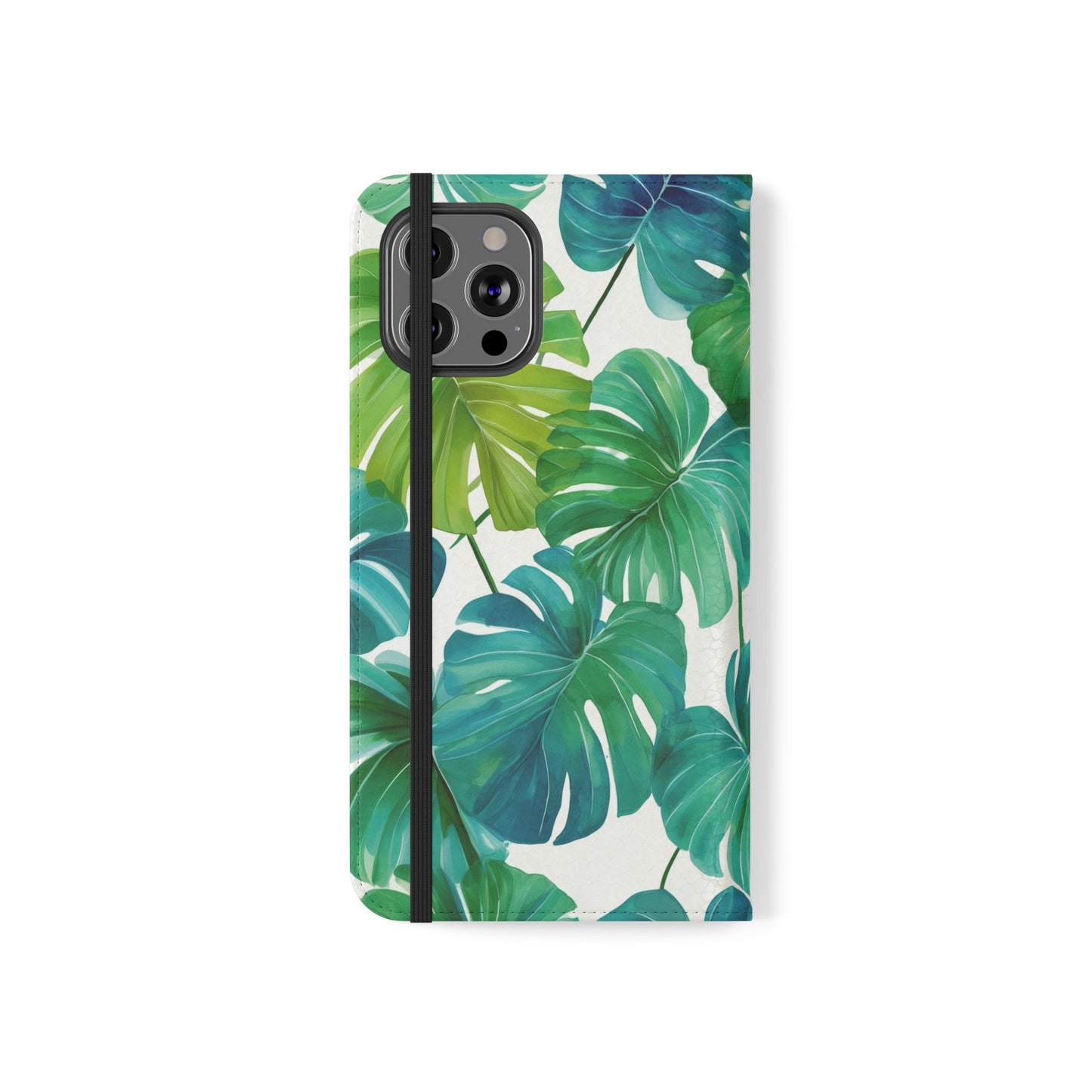 Tropical Leaf Phone Case, Flip Case for Smartphones, Modern Phone Cover, Gift for Nature Lovers, Travel Accessory, Tropical Vibes