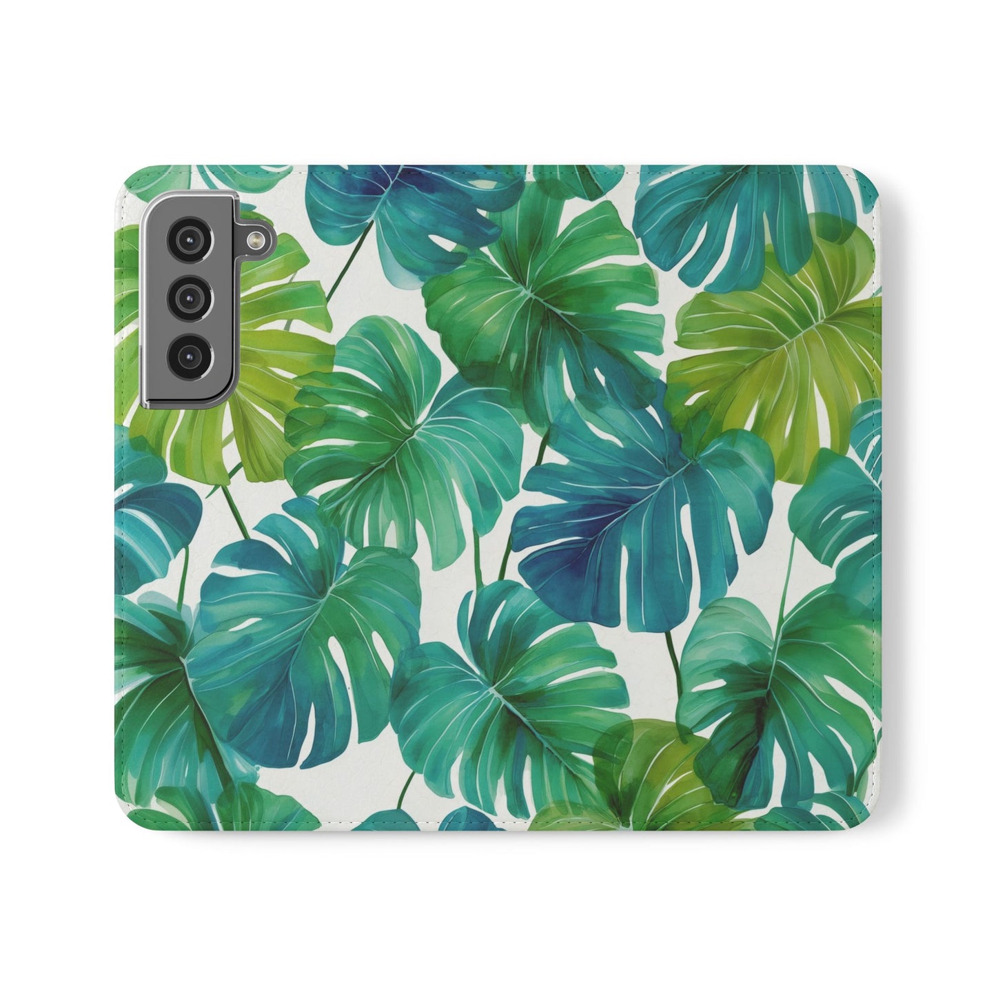 Tropical Leaf Phone Case, Flip Case for Smartphones, Modern Phone Cover, Gift for Nature Lovers, Travel Accessory, Tropical Vibes