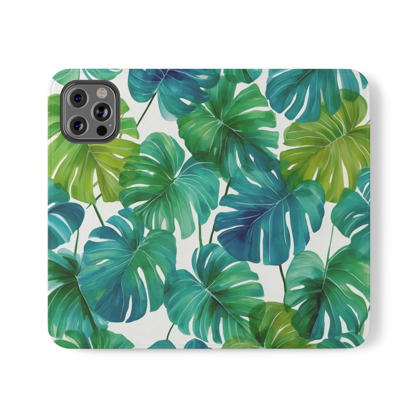 Tropical Leaf Phone Case, Flip Case for Smartphones, Modern Phone Cover, Gift for Nature Lovers, Travel Accessory, Tropical Vibes