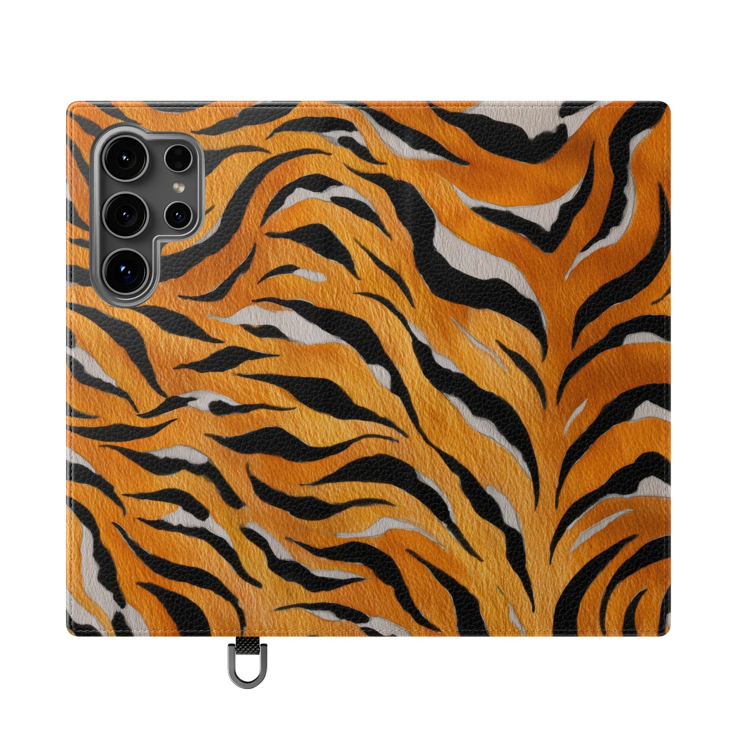 Tiger Print Flip Case, Personalized Phone Case, Stylish Wallet Case, Animal Print Cover, Gift for Wildlife Lovers