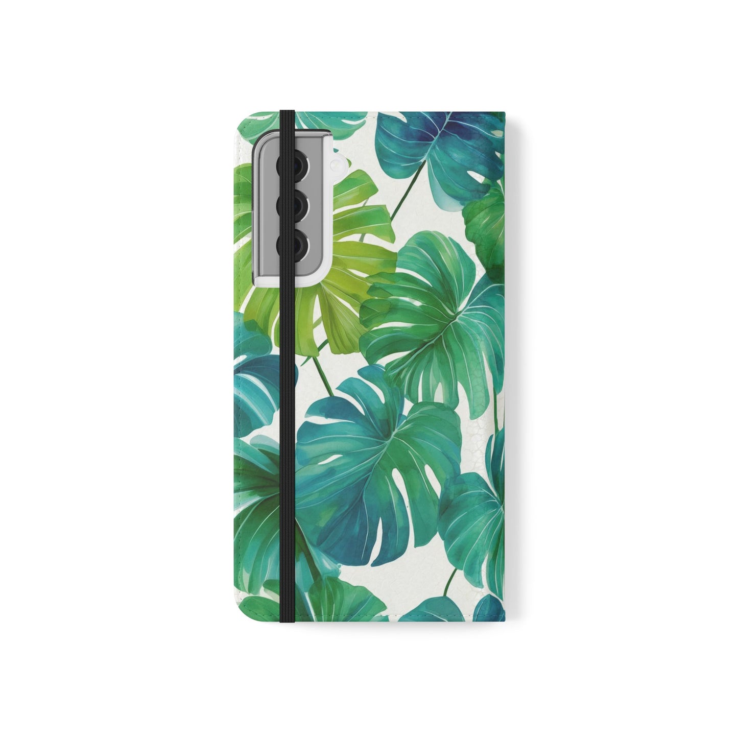 Tropical Leaf Phone Case, Flip Case for Smartphones, Modern Phone Cover, Gift for Nature Lovers, Travel Accessory, Tropical Vibes