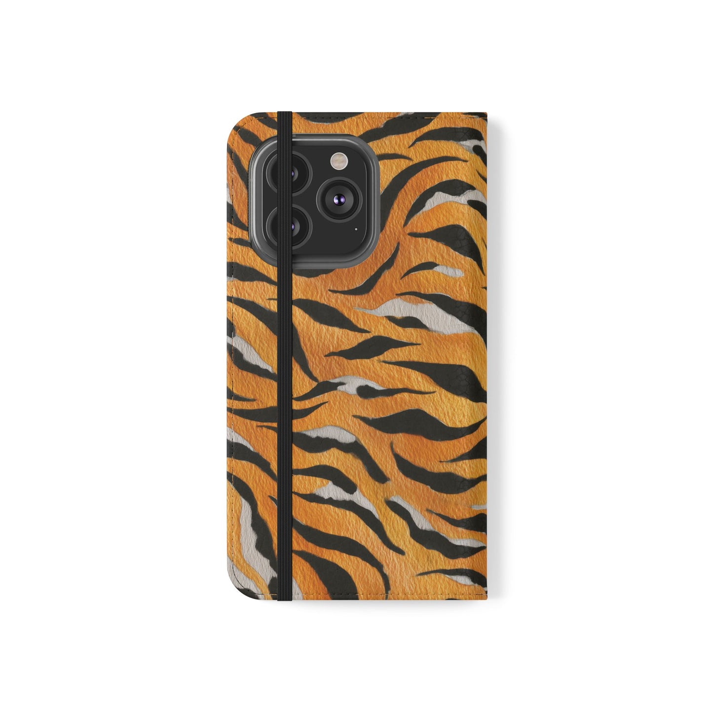 Tiger Print Flip Case, Personalized Phone Case, Stylish Wallet Case, Animal Print Cover, Gift for Wildlife Lovers