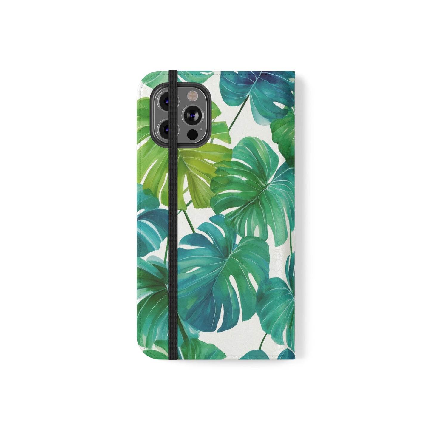 Tropical Leaf Phone Case, Flip Case for Smartphones, Modern Phone Cover, Gift for Nature Lovers, Travel Accessory, Tropical Vibes