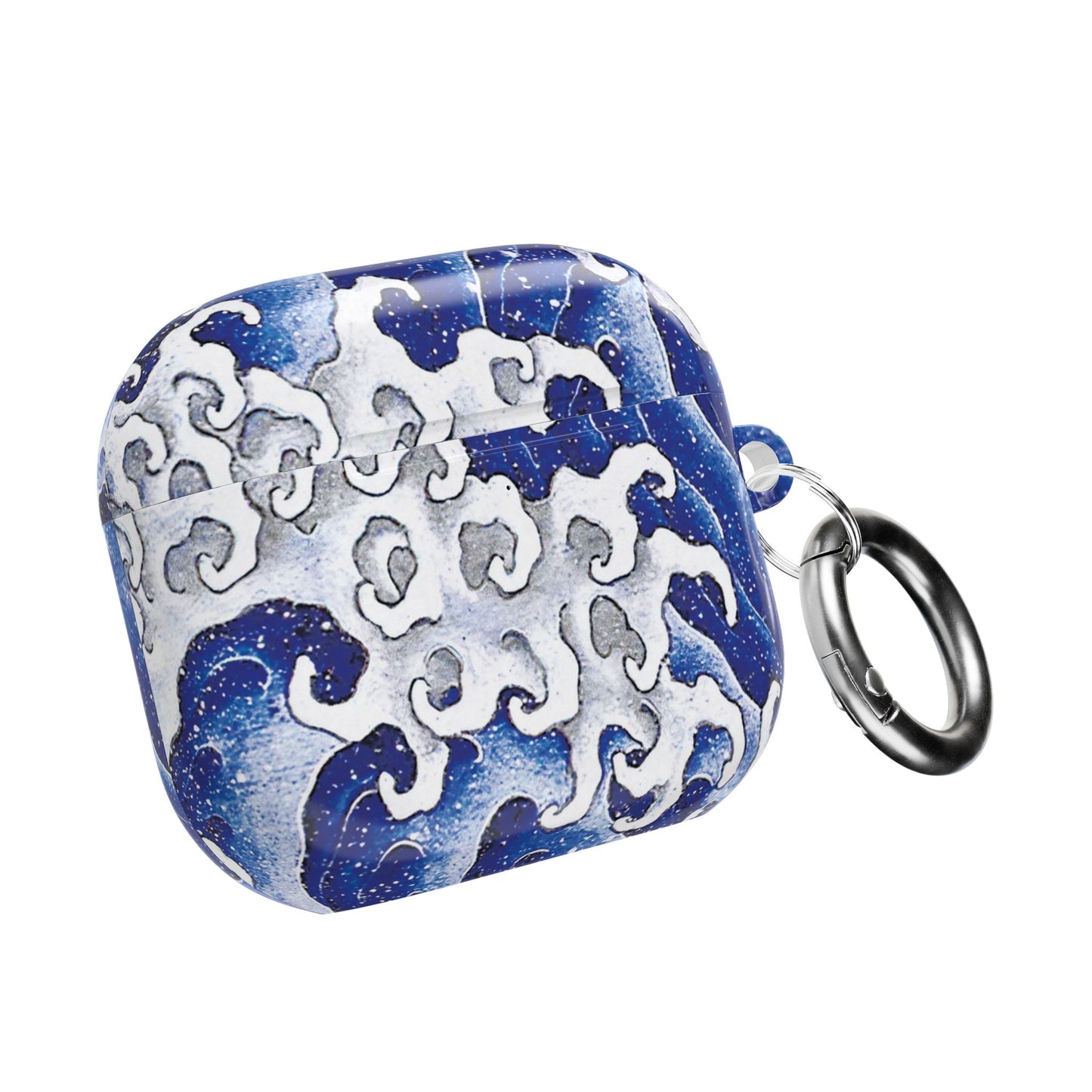 Stylish AirPod Cases with Masculine Wave by Hokusai Design, Trendy Tech Accessories for Gift, Personal Use, Holidays, Beach Lovers, Music Enthusiasts