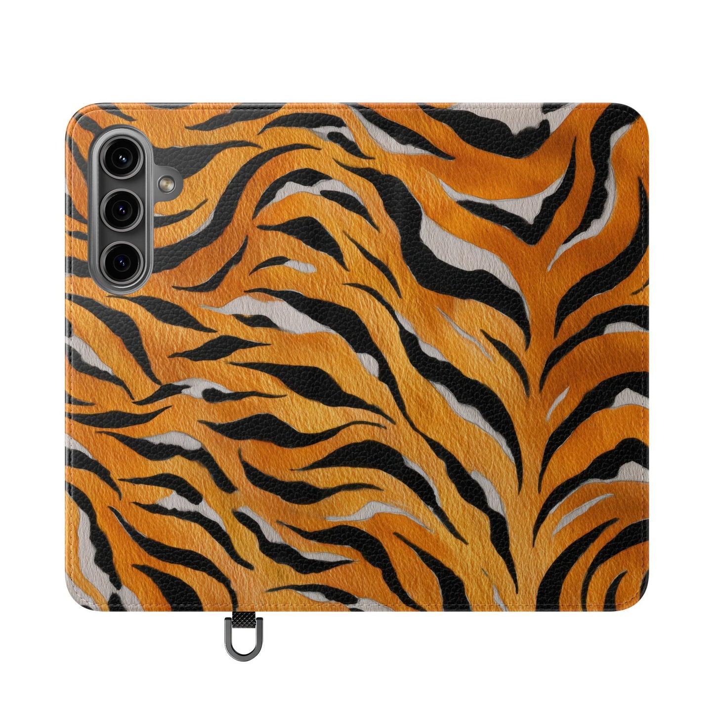 Tiger Print Flip Case, Personalized Phone Case, Stylish Wallet Case, Animal Print Cover, Gift for Wildlife Lovers