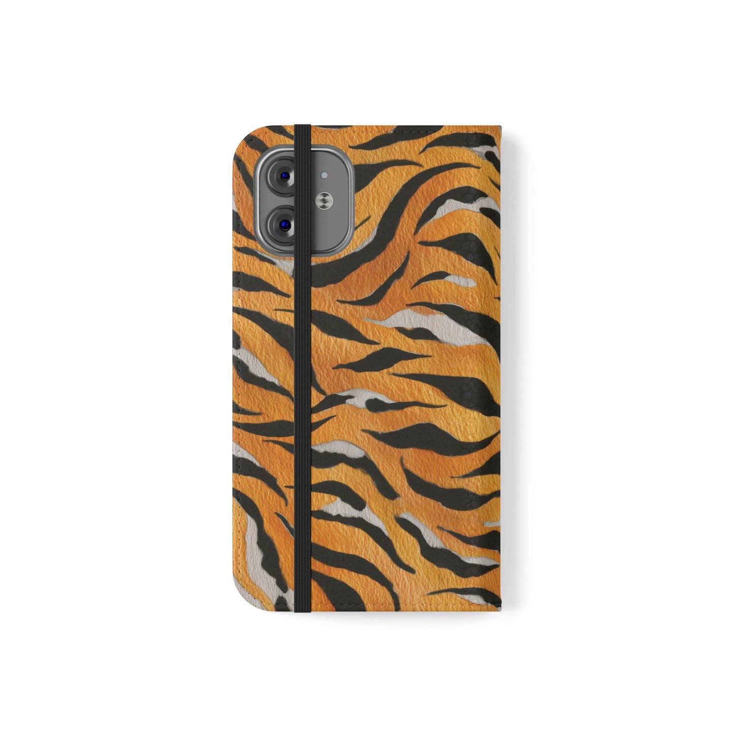 Tiger Print Flip Case, Personalized Phone Case, Stylish Wallet Case, Animal Print Cover, Gift for Wildlife Lovers