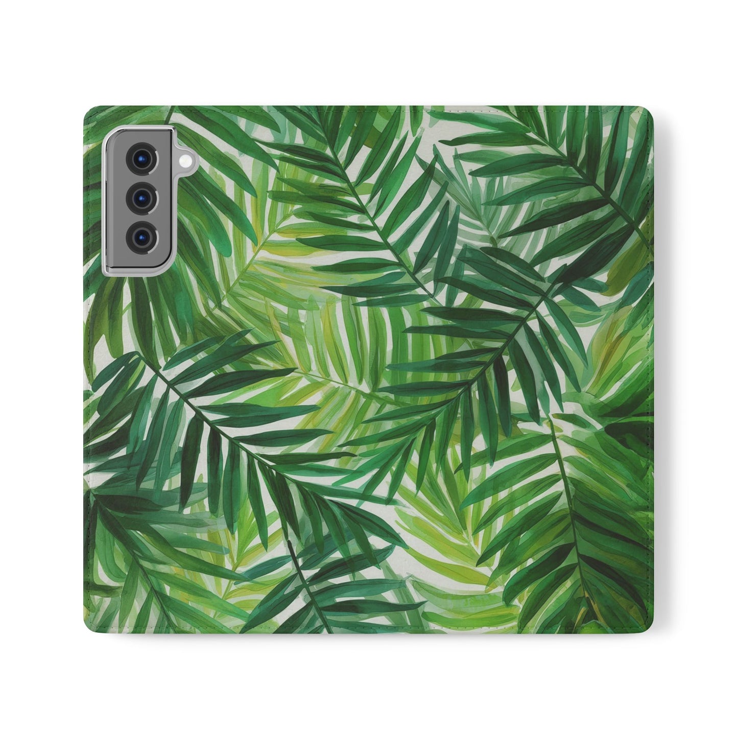 Tropical Leaf Flip Case for Phones, Eco-Friendly Phone Cover, Stylish Wallet Case, Perfect Gift for Nature Lovers, Spring/Summer Accessory