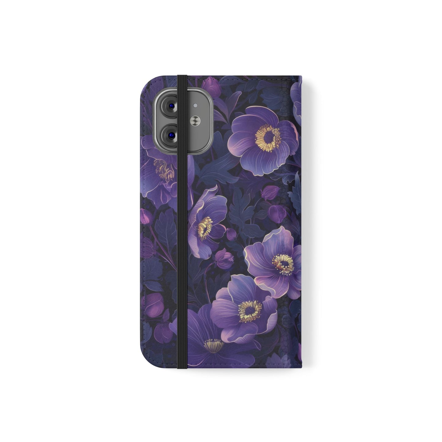 Floral Print Flip Case for Phone, Elegant Protective Cover, Stylish Wallet Case, Ideal Gift for Her, Trendy Cell Phone Accessory