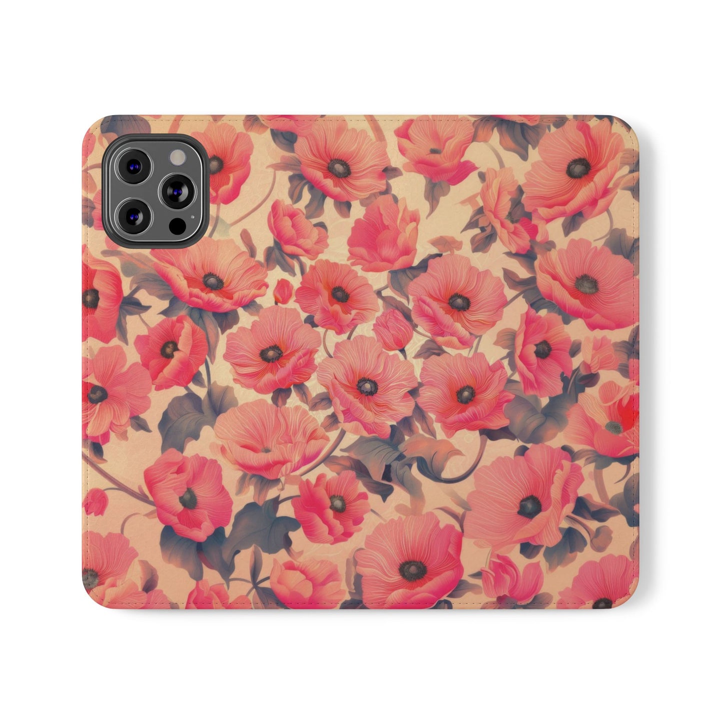 Floral Flip Phone Case - Stylish Smartphone Protector, Floral Design Case, Gift for Her, Trendy Tech Accessory, Mother's Day Gift