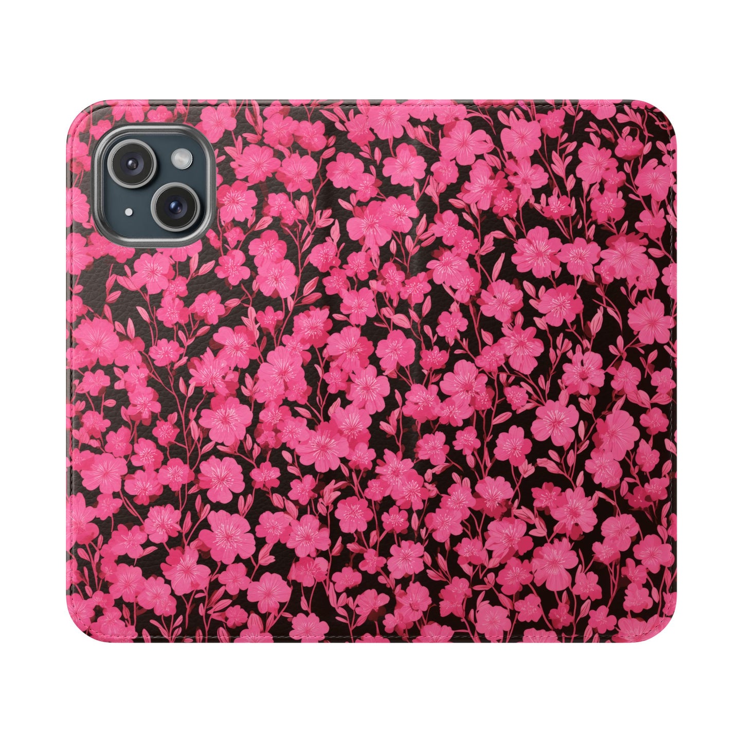 Floral Flip Cases for Phones, Cute Floral Phone Wallet, Gift for Her, Trendy Phone Accessories, Mother's Day Gift, Phone Protection