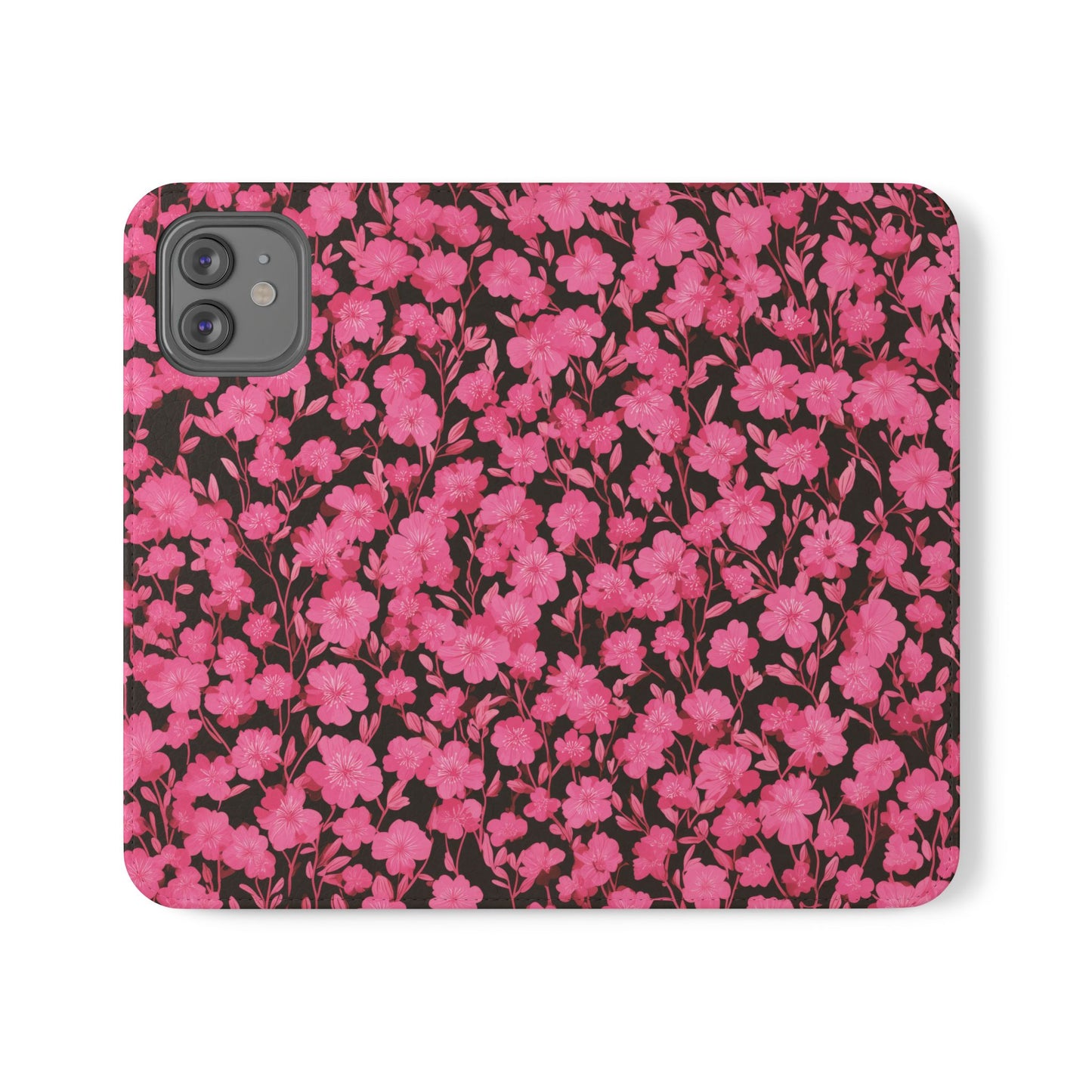 Floral Flip Cases for Phones, Cute Floral Phone Wallet, Gift for Her, Trendy Phone Accessories, Mother's Day Gift, Phone Protection