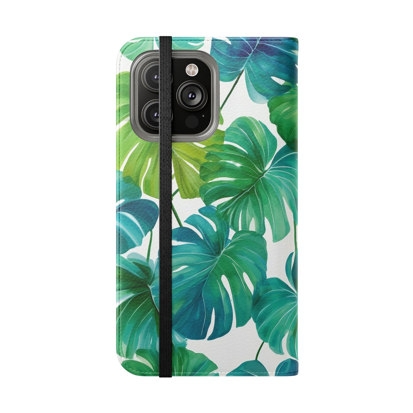 Tropical Leaf Phone Case, Flip Case for Smartphones, Modern Phone Cover, Gift for Nature Lovers, Travel Accessory, Tropical Vibes
