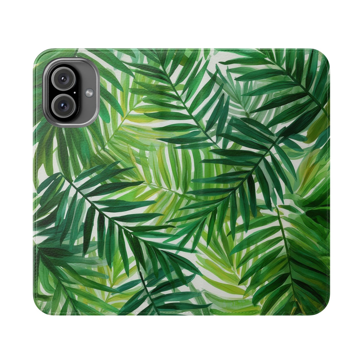 Tropical Leaf Flip Case for Phones, Eco-Friendly Phone Cover, Stylish Wallet Case, Perfect Gift for Nature Lovers, Spring/Summer Accessory