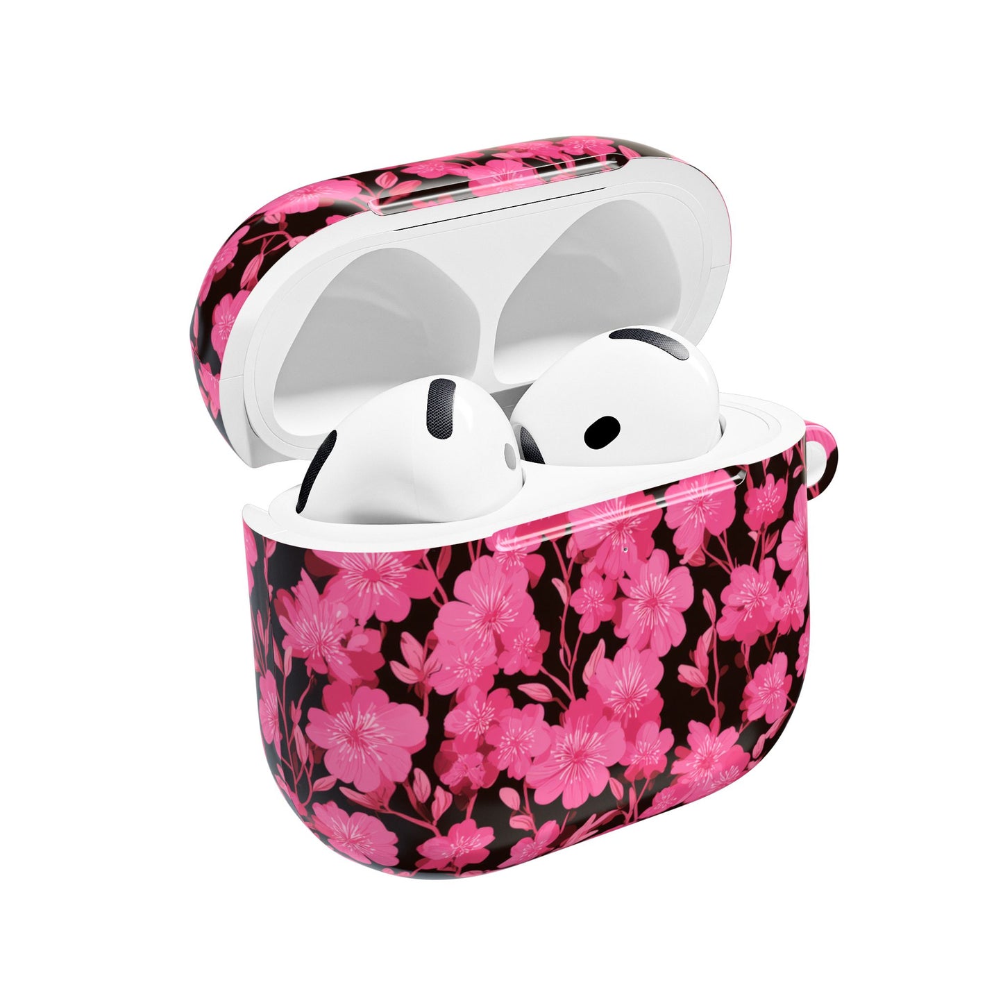 Floral AirPod Case, Cute Pink Wireless Earbud Cover, Gift for Music Lovers, Floral Tech Accessory, Stylish Earbud Holder