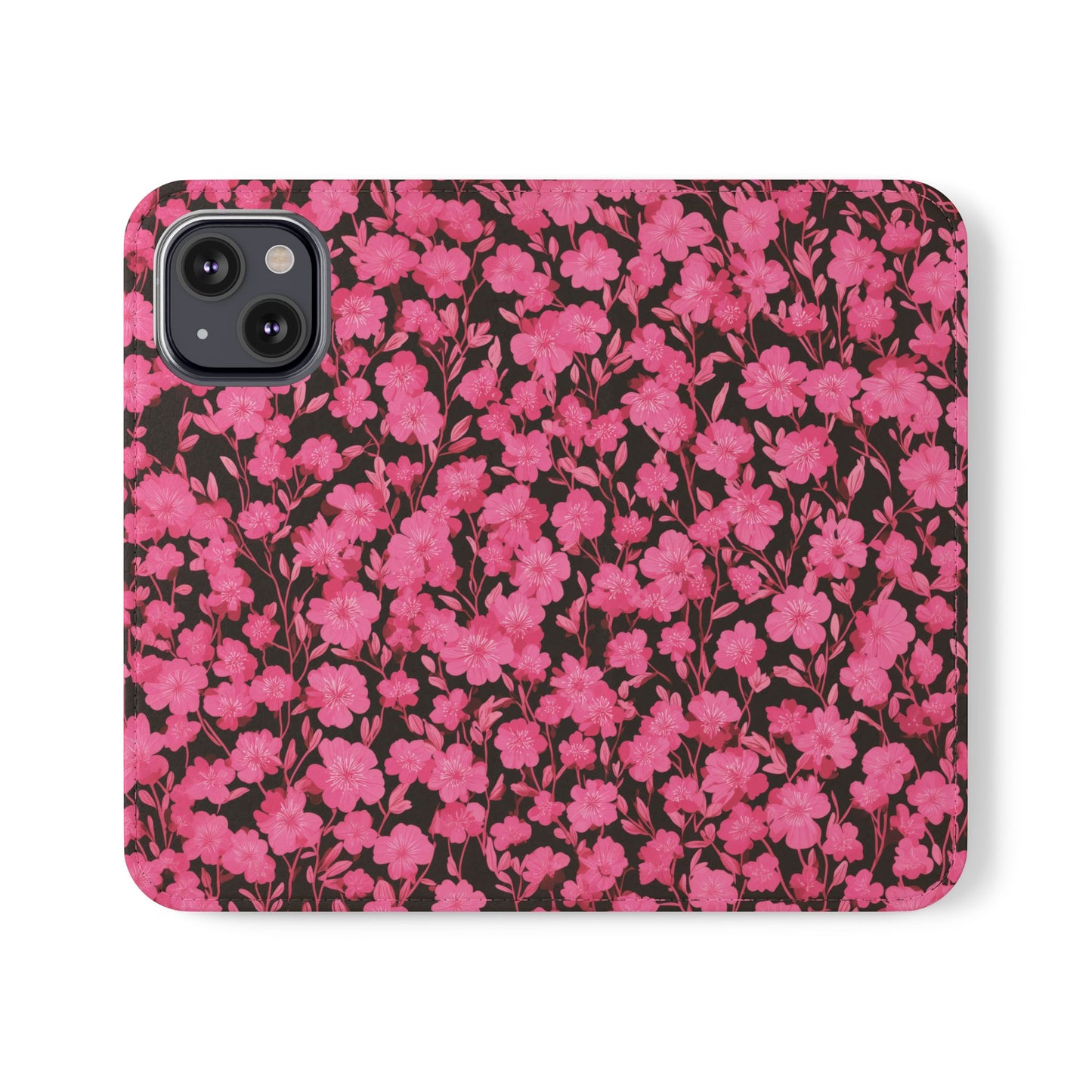 Floral Flip Cases for Phones, Cute Floral Phone Wallet, Gift for Her, Trendy Phone Accessories, Mother's Day Gift, Phone Protection