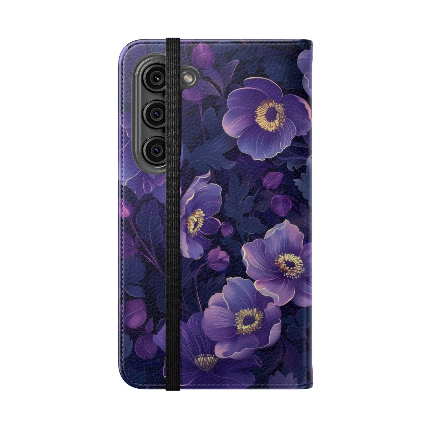 Floral Print Flip Case for Phone, Elegant Protective Cover, Stylish Wallet Case, Ideal Gift for Her, Trendy Cell Phone Accessory