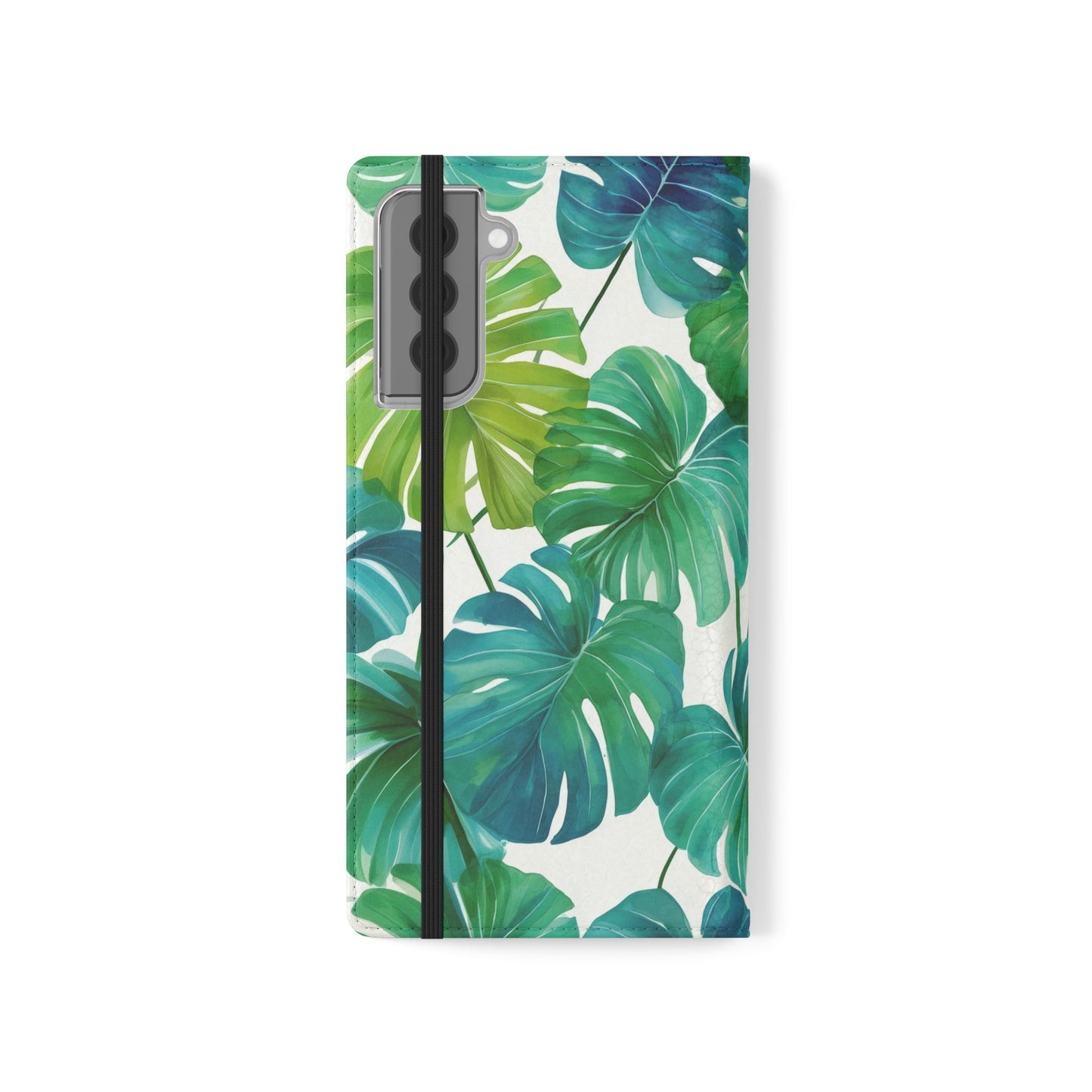 Tropical Leaf Phone Case, Flip Case for Smartphones, Modern Phone Cover, Gift for Nature Lovers, Travel Accessory, Tropical Vibes