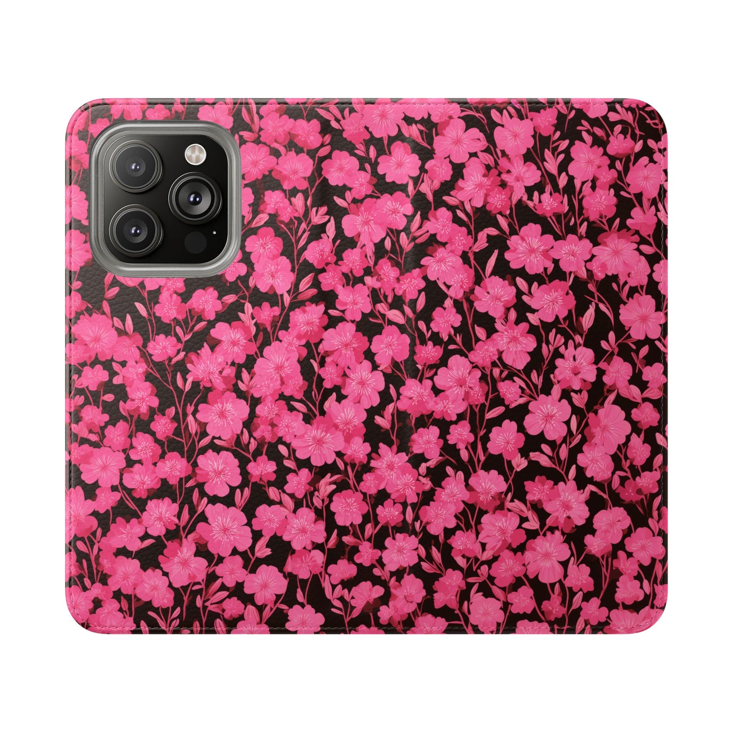 Floral Flip Cases for Phones, Cute Floral Phone Wallet, Gift for Her, Trendy Phone Accessories, Mother's Day Gift, Phone Protection