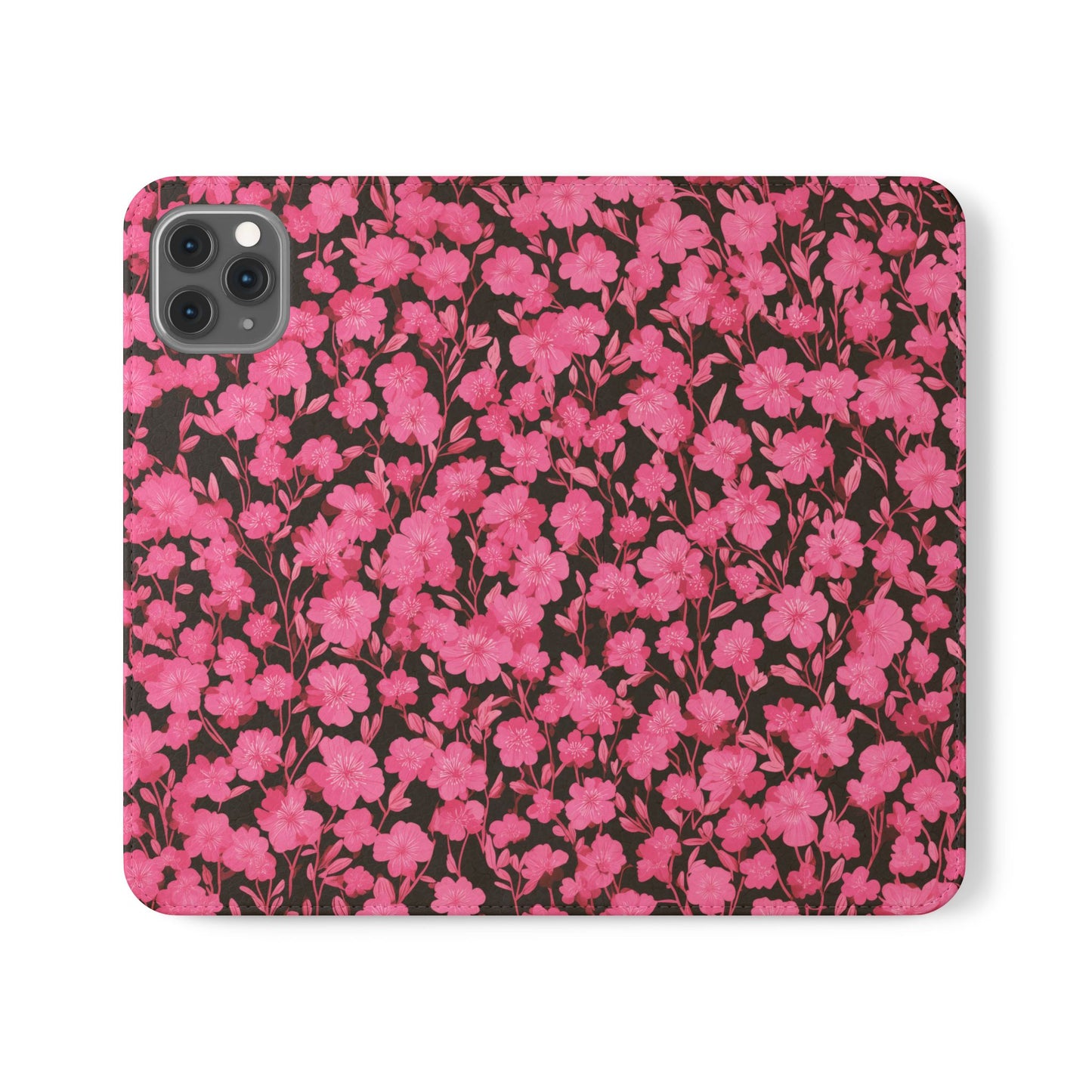 Floral Flip Cases for Phones, Cute Floral Phone Wallet, Gift for Her, Trendy Phone Accessories, Mother's Day Gift, Phone Protection
