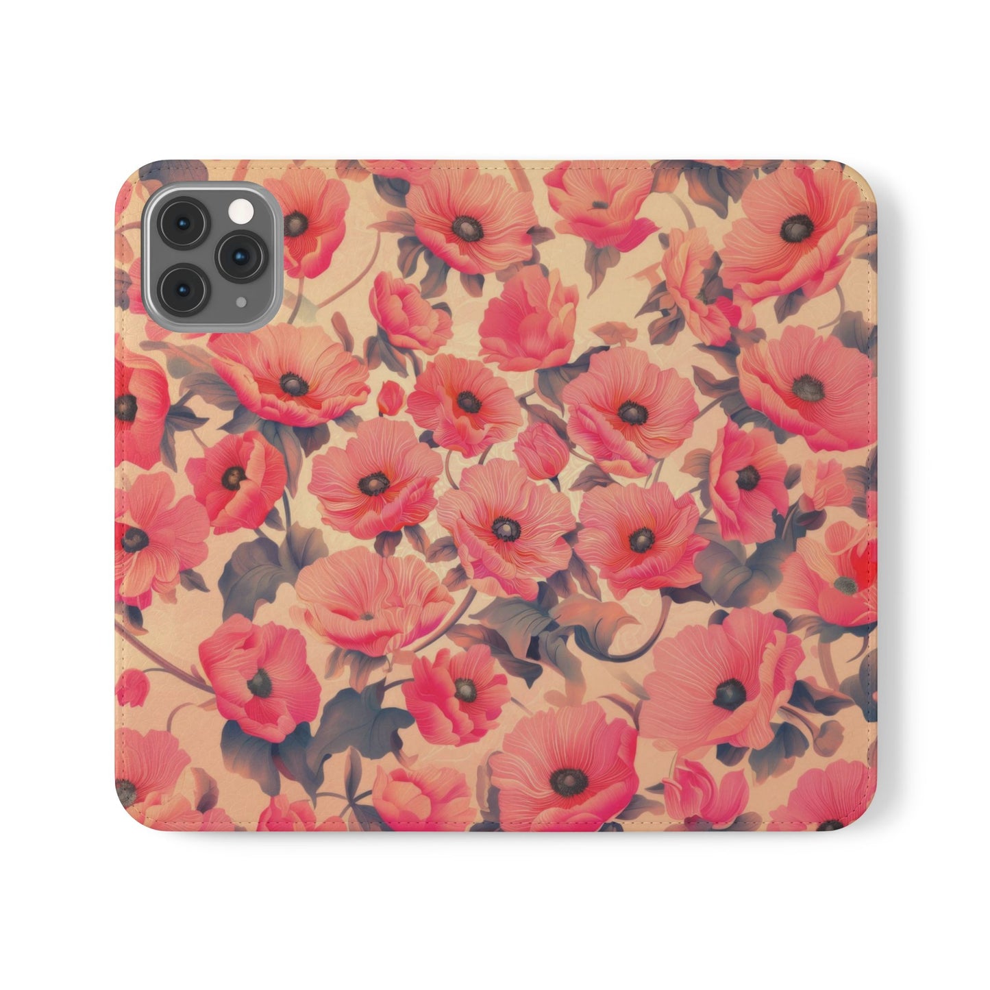 Floral Flip Phone Case - Stylish Smartphone Protector, Floral Design Case, Gift for Her, Trendy Tech Accessory, Mother's Day Gift