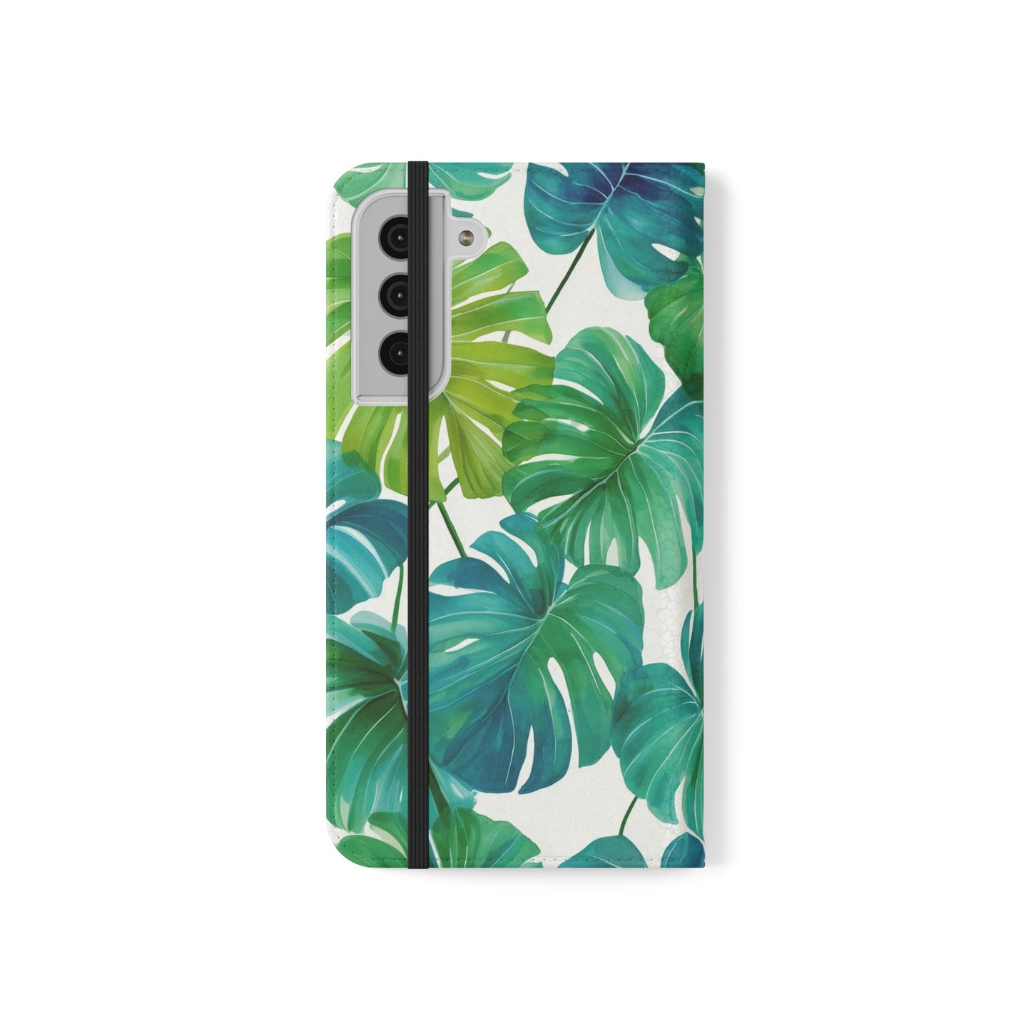 Tropical Leaf Phone Case, Flip Case for Smartphones, Modern Phone Cover, Gift for Nature Lovers, Travel Accessory, Tropical Vibes