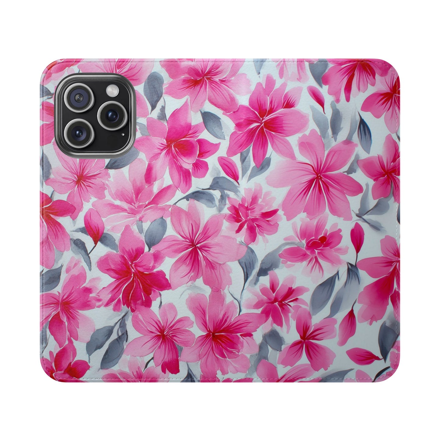 Floral Flip Phone Cases, Elegant Smartphone Covers, Spring Decor, Stylish Gift for Her, Patterned Wallet Case, Trendy Phone Protectors