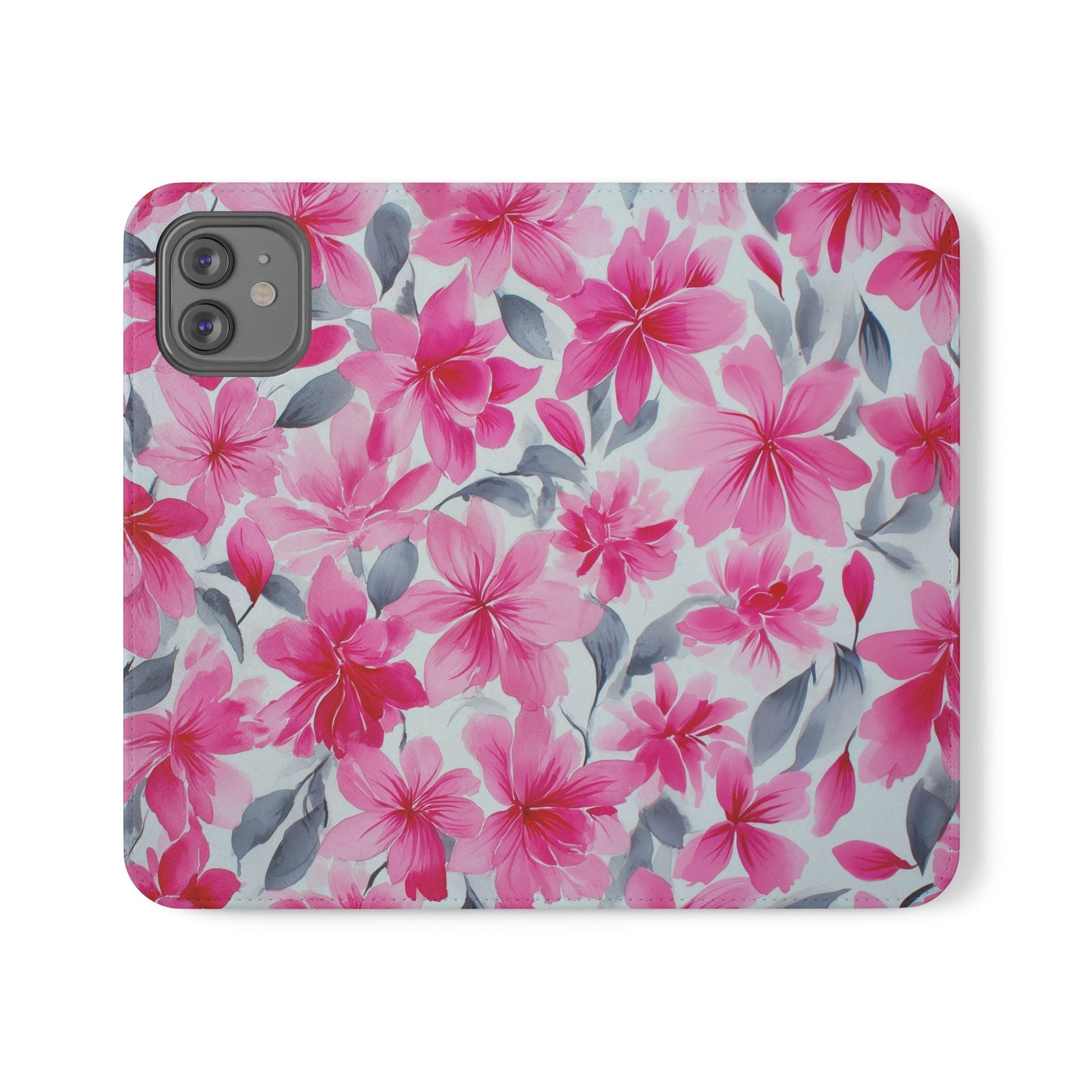 Floral Flip Phone Cases, Elegant Smartphone Covers, Spring Decor, Stylish Gift for Her, Patterned Wallet Case, Trendy Phone Protectors