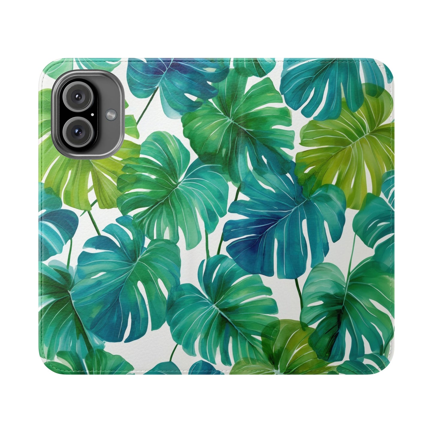 Tropical Leaf Phone Case, Flip Case for Smartphones, Modern Phone Cover, Gift for Nature Lovers, Travel Accessory, Tropical Vibes