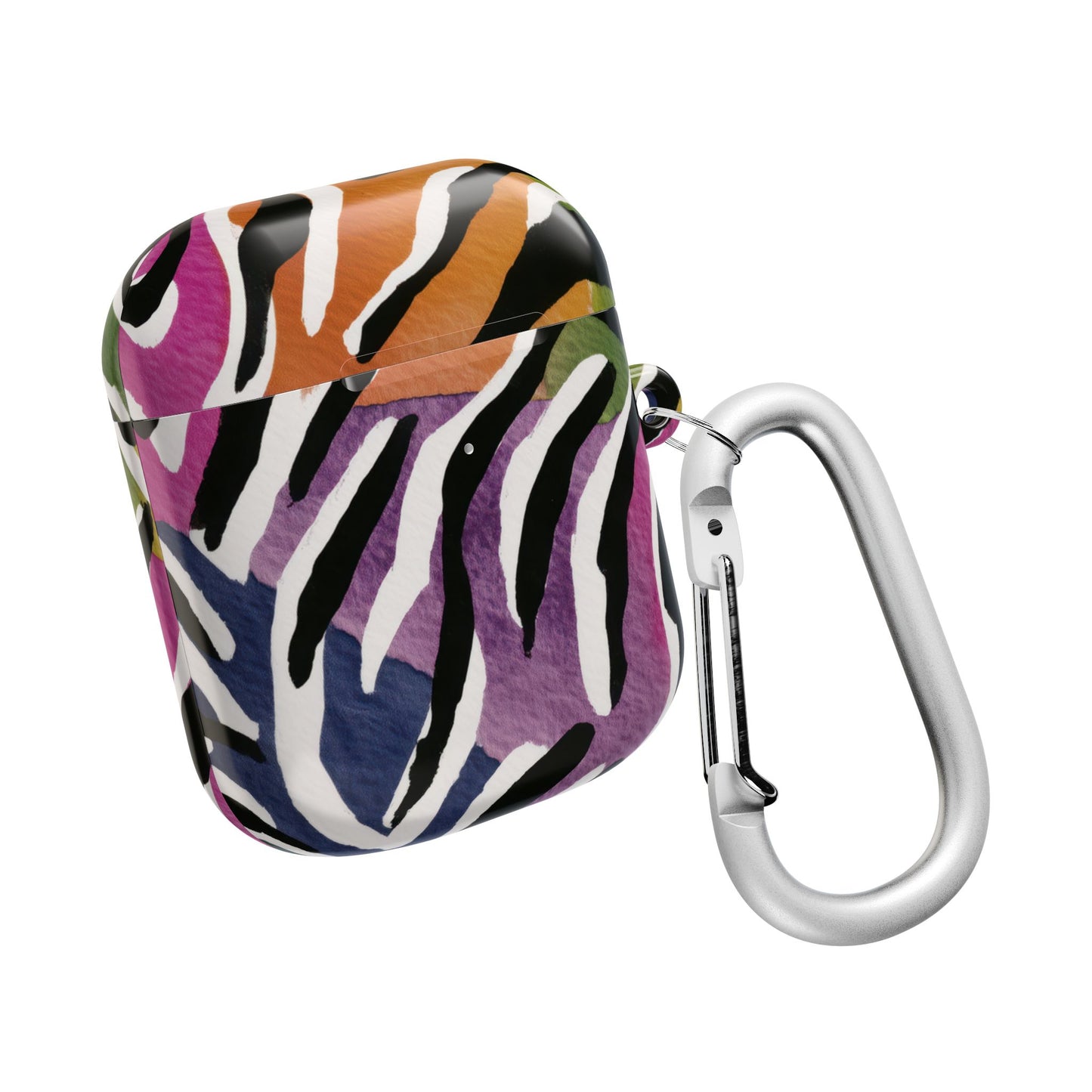 Vibrant Zebra Print AirPod Cases, Colorful Accessories, Unique Gifts, Tech Protection, Trendy Earbud Covers