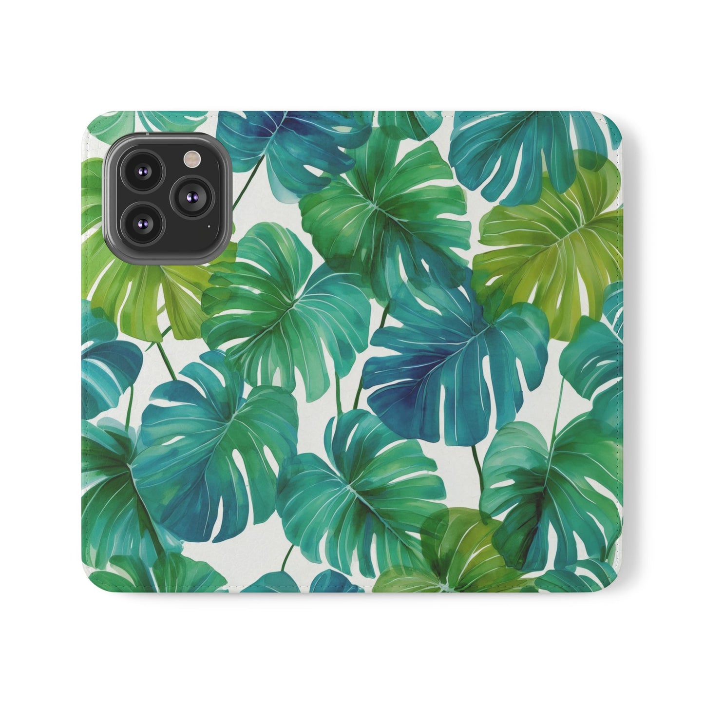 Tropical Leaf Phone Case, Flip Case for Smartphones, Modern Phone Cover, Gift for Nature Lovers, Travel Accessory, Tropical Vibes