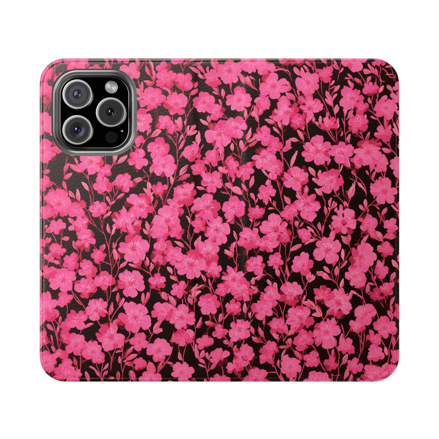 Floral Flip Cases for Phones, Cute Floral Phone Wallet, Gift for Her, Trendy Phone Accessories, Mother's Day Gift, Phone Protection