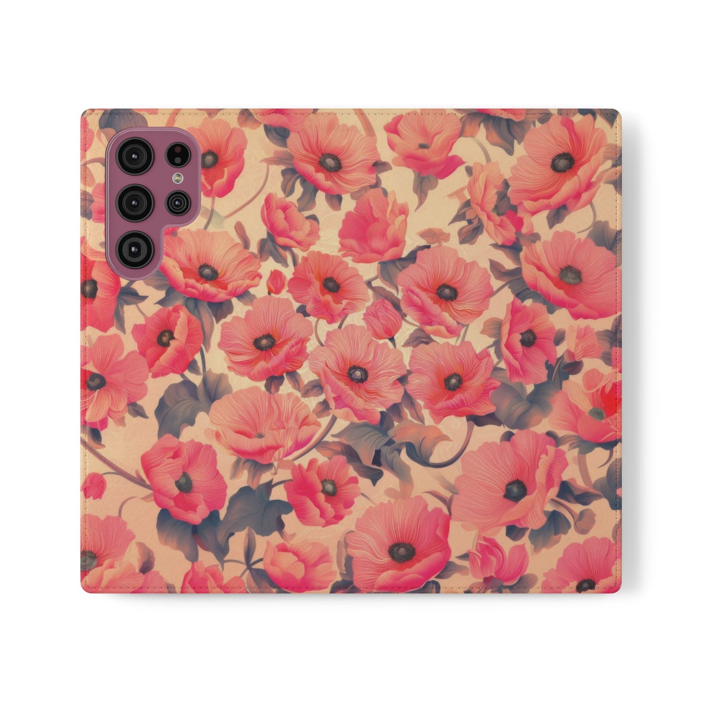 Floral Flip Phone Case - Stylish Smartphone Protector, Floral Design Case, Gift for Her, Trendy Tech Accessory, Mother's Day Gift