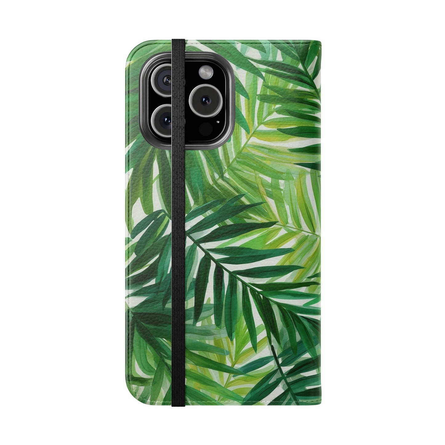 Tropical Leaf Flip Case for Phones, Eco-Friendly Phone Cover, Stylish Wallet Case, Perfect Gift for Nature Lovers, Spring/Summer Accessory