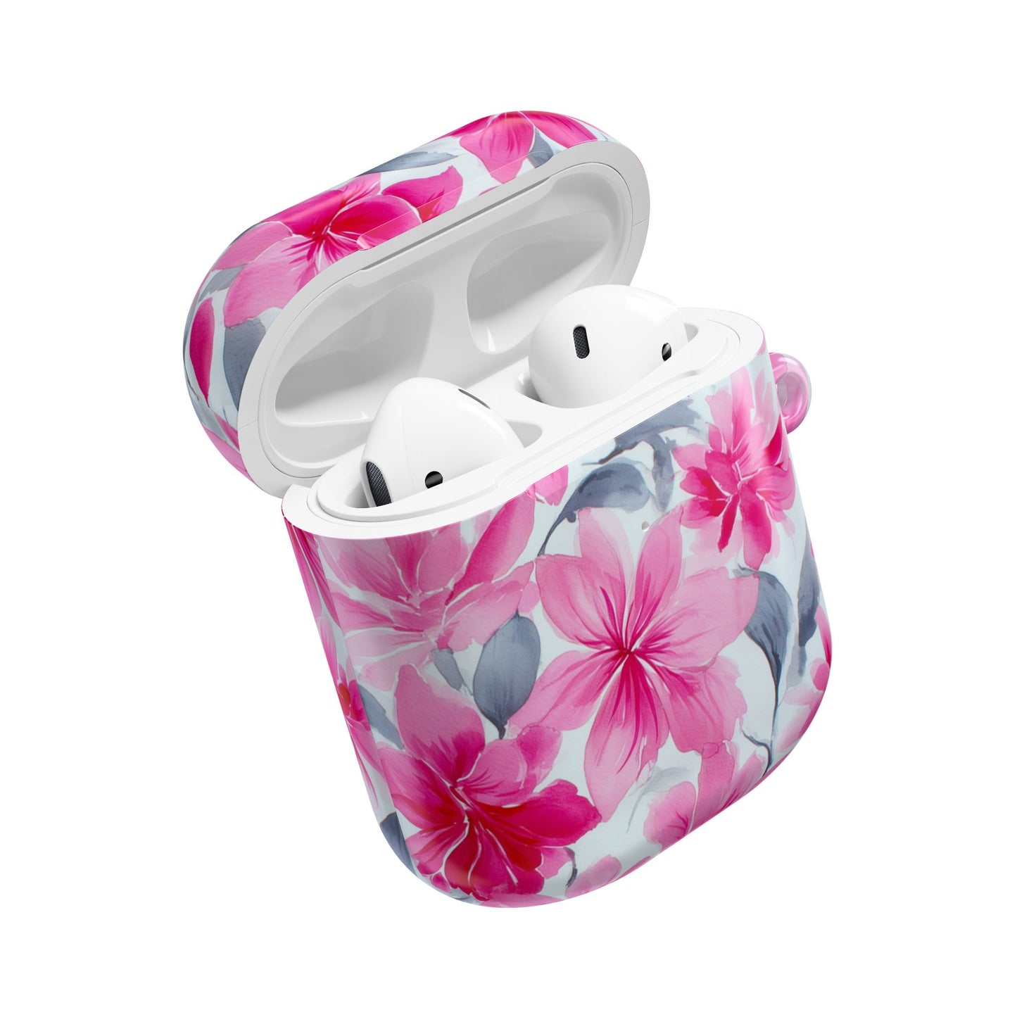 Floral AirPod Cases, Pink Flower Earbud Cover, Cute Tech Accessory, Gift for Her, Spring Vibes, Trendy Earphone Case