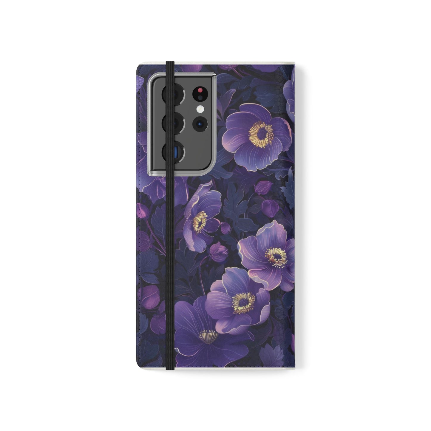 Floral Print Flip Case for Phone, Elegant Protective Cover, Stylish Wallet Case, Ideal Gift for Her, Trendy Cell Phone Accessory