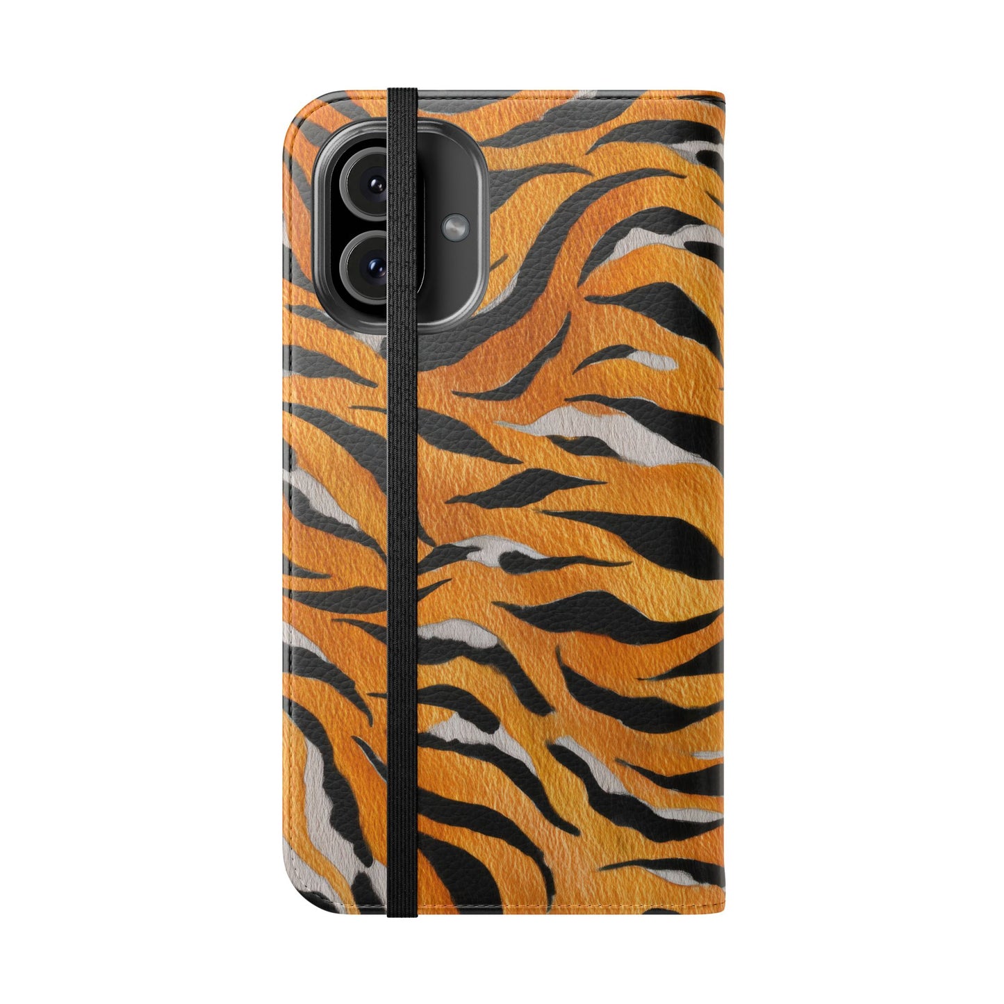 Tiger Print Flip Case, Personalized Phone Case, Stylish Wallet Case, Animal Print Cover, Gift for Wildlife Lovers