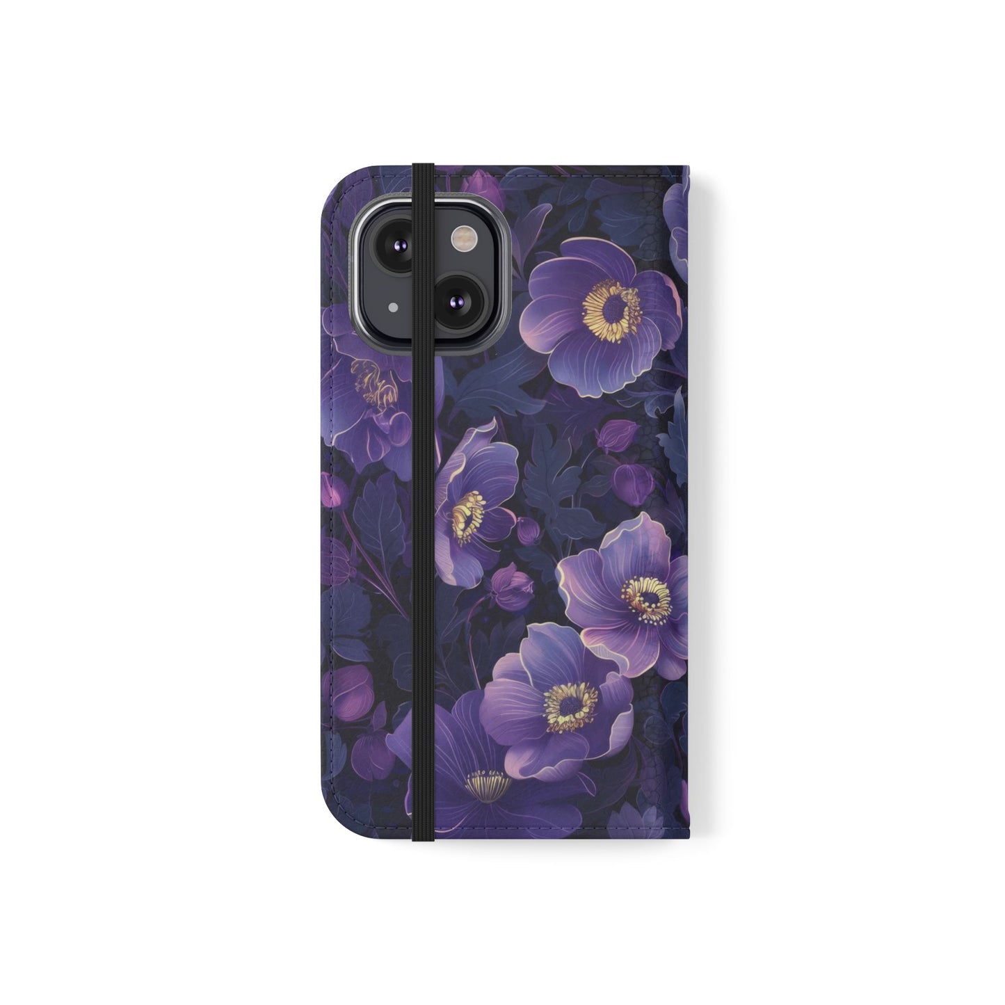 Floral Print Flip Case for Phone, Elegant Protective Cover, Stylish Wallet Case, Ideal Gift for Her, Trendy Cell Phone Accessory