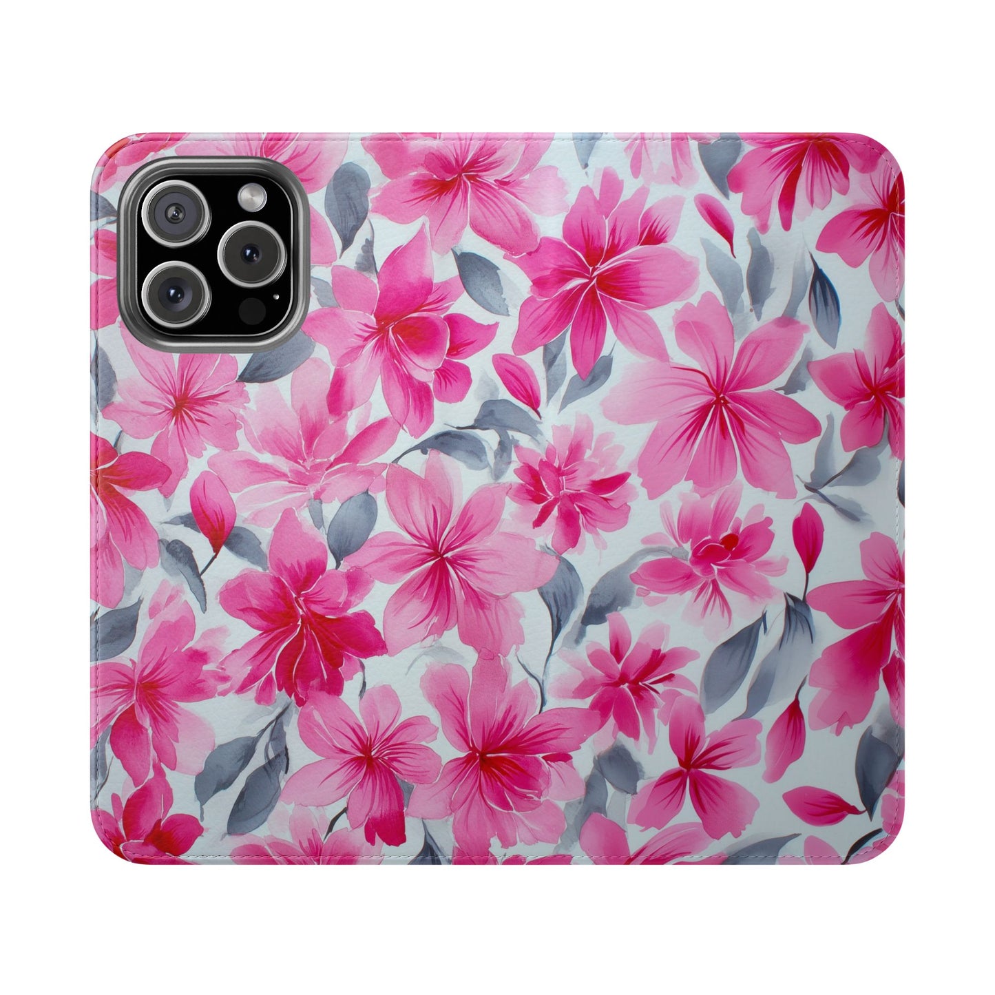 Floral Flip Phone Cases, Elegant Smartphone Covers, Spring Decor, Stylish Gift for Her, Patterned Wallet Case, Trendy Phone Protectors