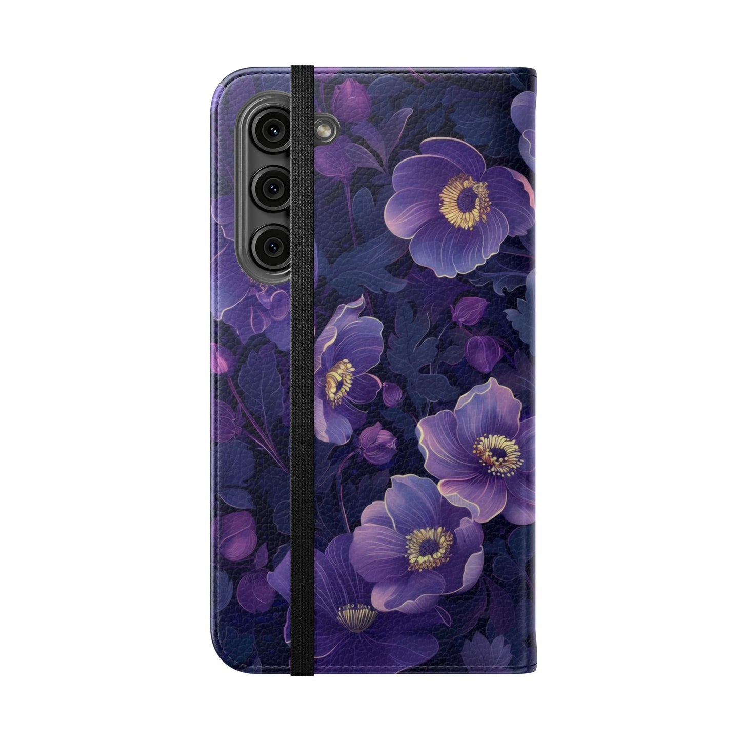 Floral Print Flip Case for Phone, Elegant Protective Cover, Stylish Wallet Case, Ideal Gift for Her, Trendy Cell Phone Accessory