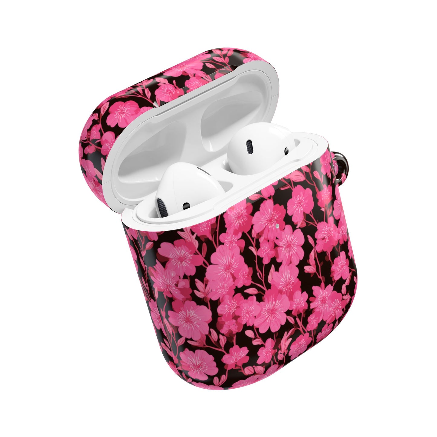Floral AirPod Case, Cute Pink Wireless Earbud Cover, Gift for Music Lovers, Floral Tech Accessory, Stylish Earbud Holder