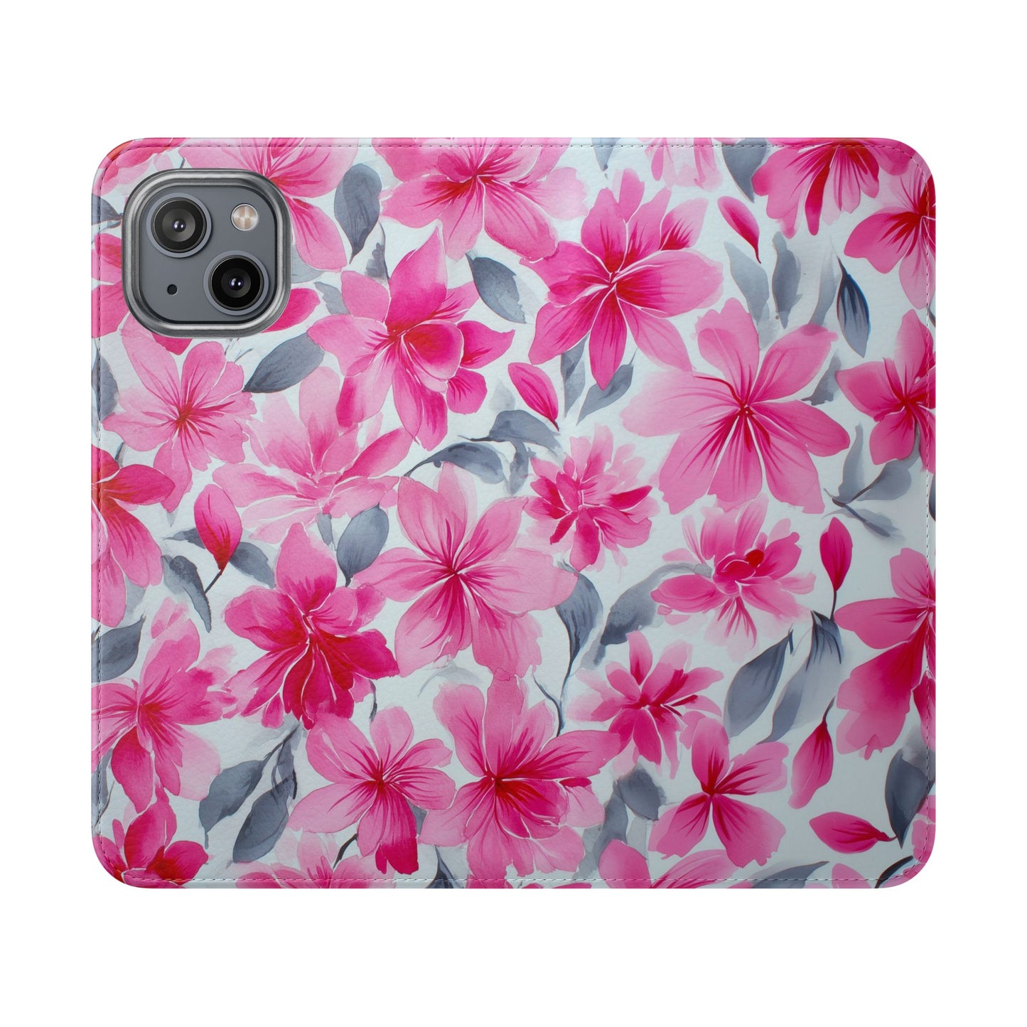 Floral Flip Phone Cases, Elegant Smartphone Covers, Spring Decor, Stylish Gift for Her, Patterned Wallet Case, Trendy Phone Protectors
