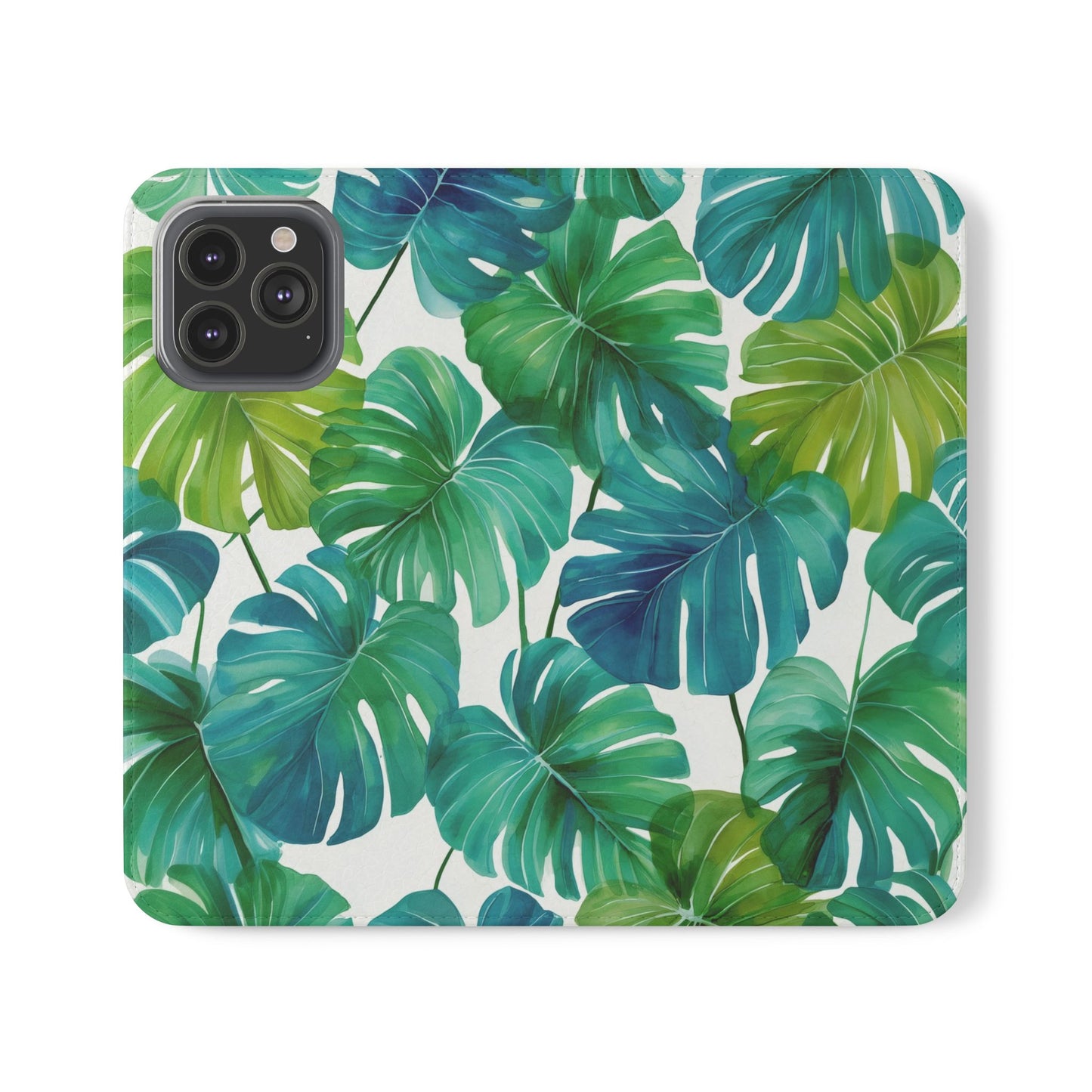 Tropical Leaf Phone Case, Flip Case for Smartphones, Modern Phone Cover, Gift for Nature Lovers, Travel Accessory, Tropical Vibes