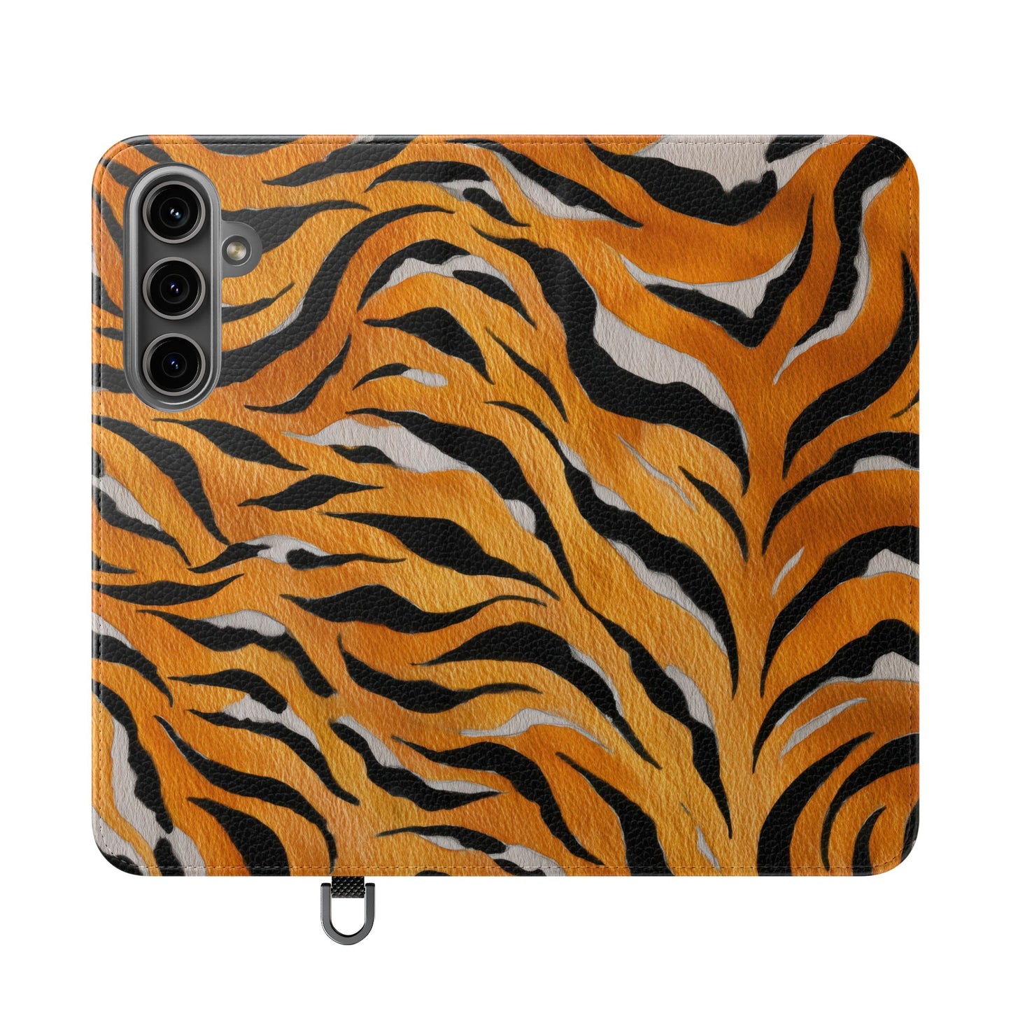 Tiger Print Flip Case, Personalized Phone Case, Stylish Wallet Case, Animal Print Cover, Gift for Wildlife Lovers