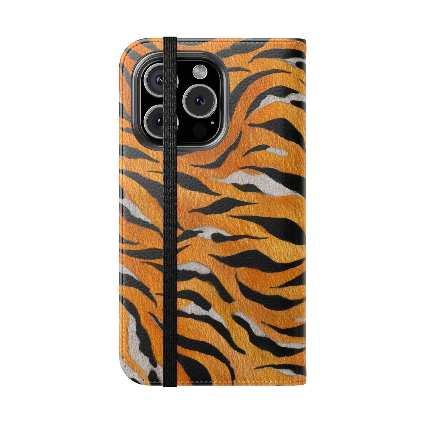 Tiger Print Flip Case, Personalized Phone Case, Stylish Wallet Case, Animal Print Cover, Gift for Wildlife Lovers